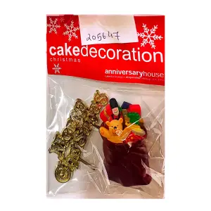 Anniversary House Merry Christmas Cake Decoration Multicoloured (One Size)