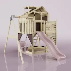 PolarPlay Kids Climbing Tower & Playhouse with Swing and Slide - Swing Eerika Rose