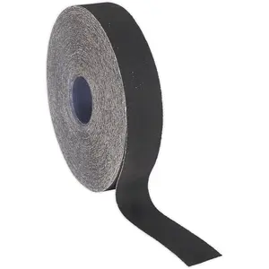 Flexible Blue Twill Emery Roll 25mm x 50m - 60 Grit, Tear Resistant for Precision Metal Finishing