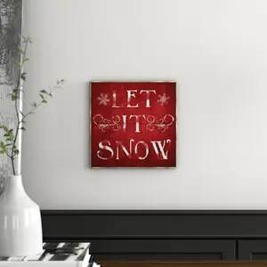 Let It Snow - Single Picture Frame Print White Frame / 60.96cm H x 60.96cm W x 3.81cm D