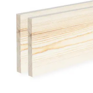 7x1 Inch Spruce Planed Timber  (L)900mm (W)169 (H)21mm Pack of 2