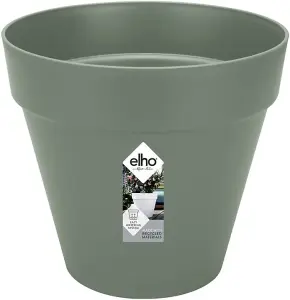 Elho Loft Urban Round 25cm Plastic Plant Pot in Pistachio Green