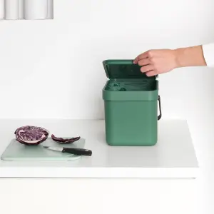 Brabantia Sort & Go Standard Fir green Plastic Bin - 6L Freestanding