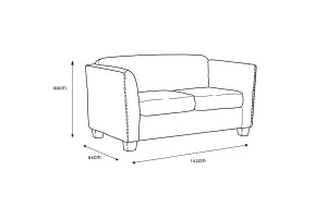 PS Global Aria 3+2 Seater Manual Fabric  Reclining Sofa Suite (Grey)