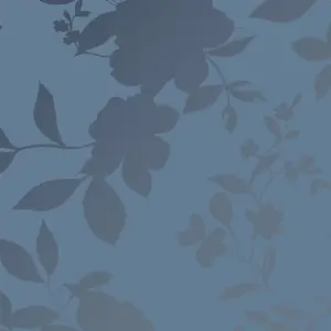 Laura Ashley Westbourne Midnight Blue Floral Smooth Wallpaper Sample