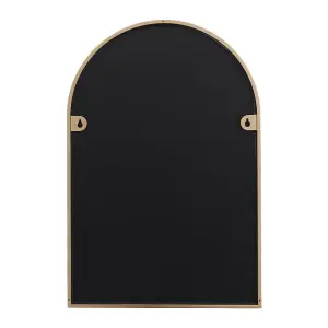 50cm x H 75cm W Arch-Shape Wall Mounted Gold Metal Framed Bathroom Mirror Decorative