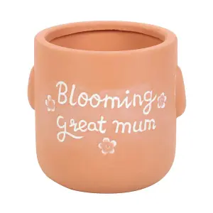 Terracotta Blooming Great Mum Sitting Plant Pot Pal