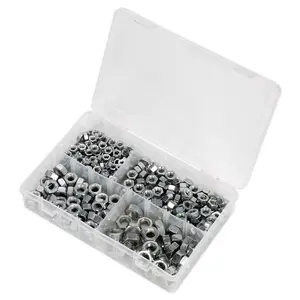 Sealey Steel Nut Assortment 320pc 1/4"-1/2"UNF AB029SN