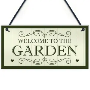 Welcome To The Garden Sign Hanging Plaque New Home Gift Friendship Gift Home Decor