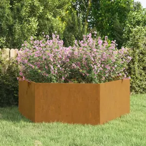 Berkfield Planter Rusty 138x120x45 cm Corten Steel