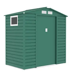 BillyOh Upton Apex Metal Shed - 7x4ft - Green