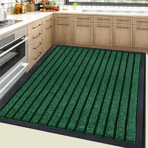 Non-Slip Indoor Outdoor Door Mat Green / Rectangle 80 x 150 cm