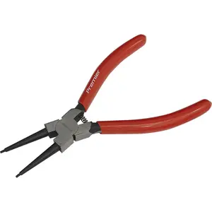 140mm Straight Nose Internal Circlip Pliers with Spring-Loaded Jaws and Non-Slip Grip