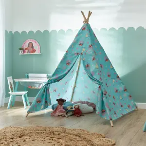 Disney Moana Kids Teepee Tent with Carry Bag - Easy to Assemble & Dismantle, Foldable & Portable Indoor Playhouse