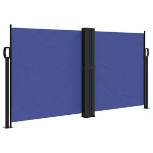 Retractable Side Awning Blue / 120" H x 1000" W