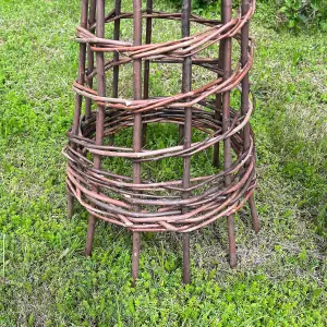 Set of 2 Rustic Willow Garden Obelisks (1.2m)