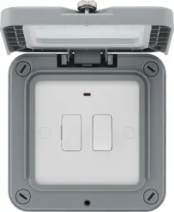 BG 13A Grey Outdoor Weatherproof switched fused connection unit