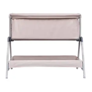 Snoozie Folding Travel Cot with Mattress Beige/Sandy