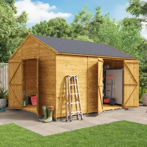 BillyOh Expert Tongue and Groove Apex Workshop with Dual Entrance - 12x10 - Windowless