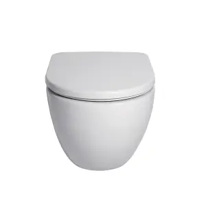 Cooke & Lewis Helena White Back to wall Toilet with Soft close seat & Concealed cistern