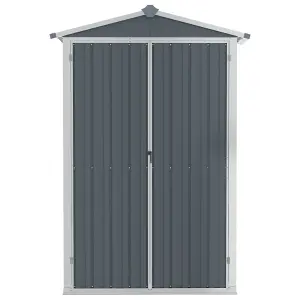 Berkfield Garden Shed Grey 107.5x46x183 cm Galvanised Steel