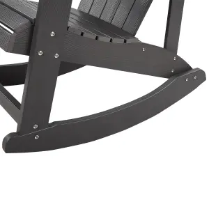 Garden Rocking Chair ADIRONDACK Dark Grey