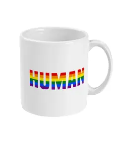 11oz Ceramic Pride Mug Rainbow Human