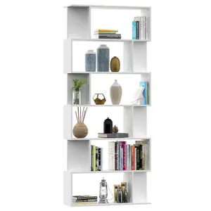 Berkfield Book Cabinet/Room Divider White 80x24x192 cm Engineered Wood