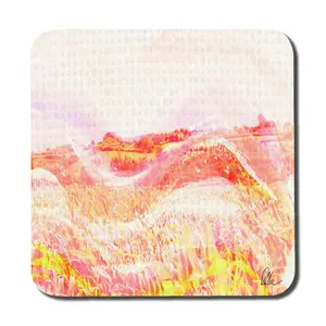 Square 6 Piece Coaster Set (Set of 6) Pink