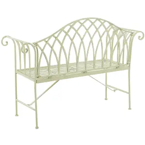 Garden Bench MILAZZO Metal Light Green