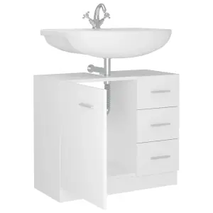 Berkfield Sink Cabinet White 63x30x54 cm Engineered Wood