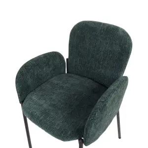 Set of 2 Dining Chairs ALBEE Dark Green