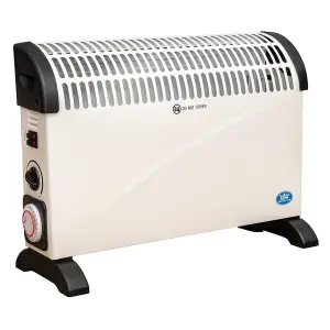 2kW Convector Heater - Freestanding Radiator with 24 Hour Timer, 3 Heat Settings, Adjustable Thermostat & Overheat Protection