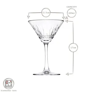 220ml Martini Glass Set (Set of 4)