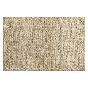 Camphills Ochre Patterned Medium Rug, (L)170cm x (W)120cm