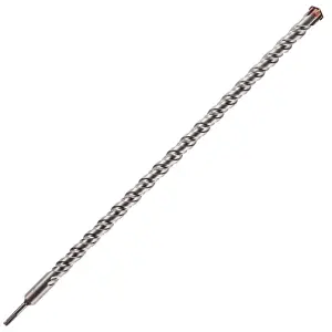 32mm x 800mm Long SDS Plus Drill Bit. TCT Cross Tip With Copper Coating. High Performance Hammer Drill Bit