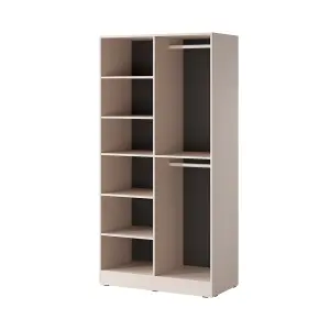 Serene Lund Hinged Door Wardrobe H2000mm W1010mm D510mm in Calming Beige - Tranquil Storage Retreat