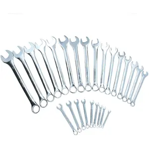 Metric MM Combination Ring Open Ended Spanners Wrench 6mm - 32mm 25pc