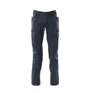 Mascot Accelerate Thigh Pocket Trousers with Stretch Zones - Dark Navy   (44.5) (Leg Length - Long)