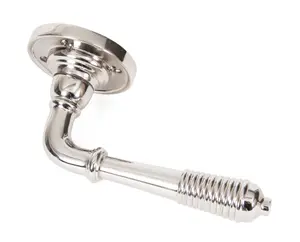 From The Anvil Polished Nickel Reeded Lever on Rose Set - Unsprung