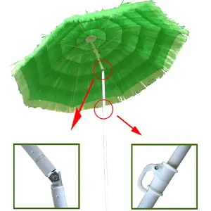 SunDaze 1.6M Green Hawaiian Parasol Outdoor Beach Patio Umbrella UV Protection