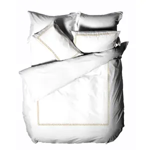 Paoletti Cleopatra Embroidered 100% Cotton Duvet Cover Set