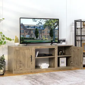 Costway Wooden TV Stand Entertainment Console Center W/ Storage Cabinets for 65" TV