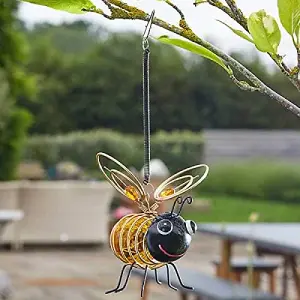 Hanging Solar Powered Bee Light Ornament