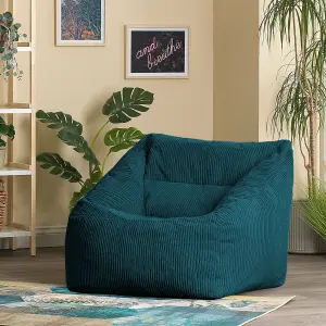 icon Morgan Corduroy Armchair Bean Bag Teal Green Giant Bean Bag Chair