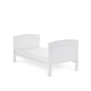 Grace Cot Bed with Fibre Mattress White