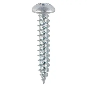 TIMCO Twin-Threaded Round Head Silver Woodscrews - 6 x 5/8 (200pcs)