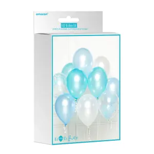 Amscan Latex Balloons (Pack of 10) Blue/White (One Size)