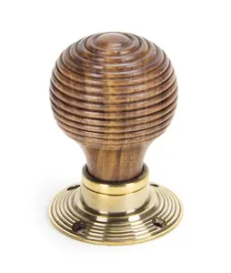 From The Anvil Rosewood & Aged Brass Beehive Mortice/Rim Knob Set