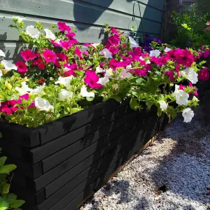 50cm Zinc Silver Tall Square Planter